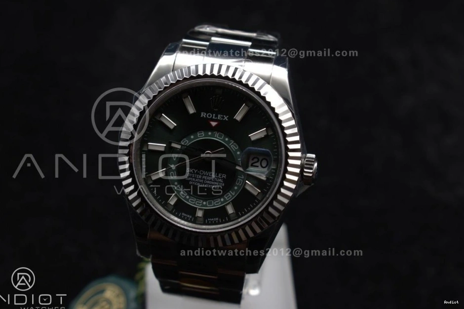 A2824 SS Sky-Dweller 1:1 Edition Bracelet ZF Best on SS 904L Dial 326934 Green 0203